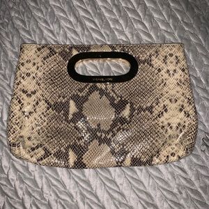 Michael Kors Berkley Snakeskin Clutch